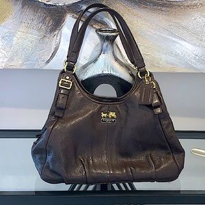 🍫 Chocolate Brown Leather Coach Satchel